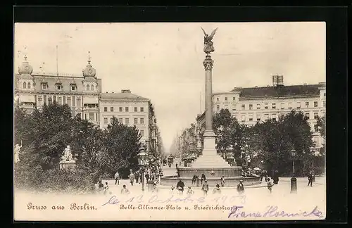 AK Berlin, Belle-Alliance-Platz und Friedrichstrasse