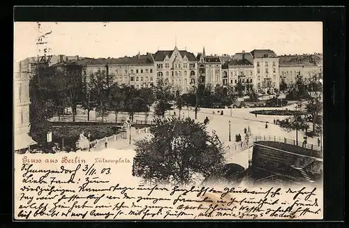 AK Berlin-Tiergarten, Lützowplatz aus der Vogelschau