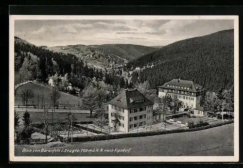 AK Bärenfels i. Erzgeb., Ortsansicht mit Blick nach Kipsdorf