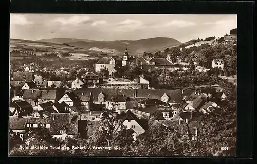 AK Schmalkalden, Totalansicht gegen das Schloss vom Grasberg aus