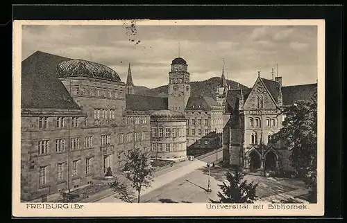 AK Freiburg i. Br., Universität mit Bibliothek