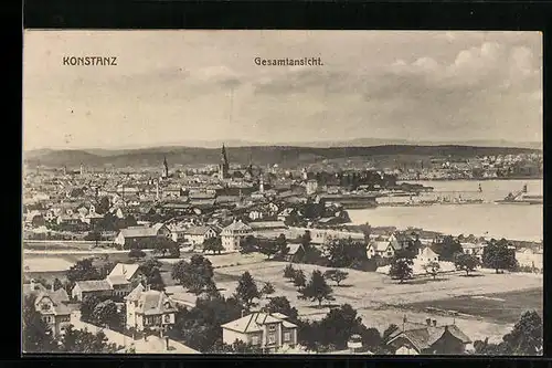 AK Konstanz, Gesamtansicht aus der Vogelschau