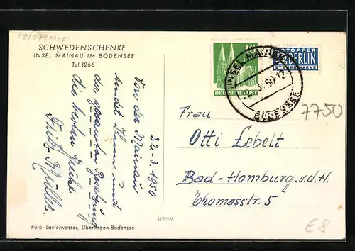 AK Insel Mainau, Gasthaus Schwedenschenke