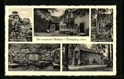 AK Waldstein i. Fichtelgebirge, Waldsteinhaus, Burgruine, Bärenfang