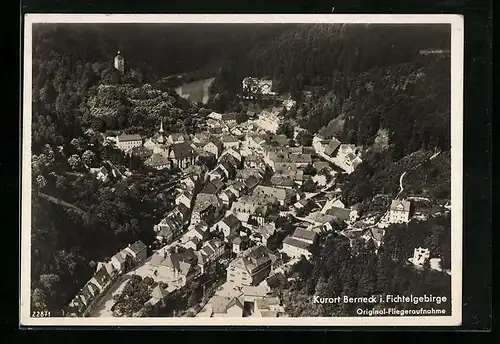 AK Berneck i. Fichtelgeb., Ortsansicht, Fliegeraufnahme