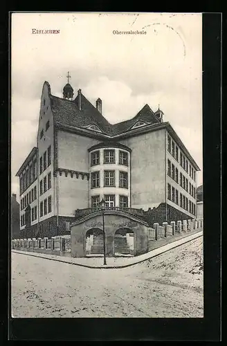AK Eisleben, Vorderansicht der Oberrealschule