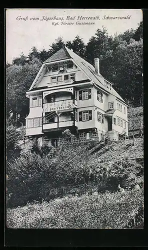 AK Bad Herrenalb /Schwarzwald, Blick auf das Jägerhaus