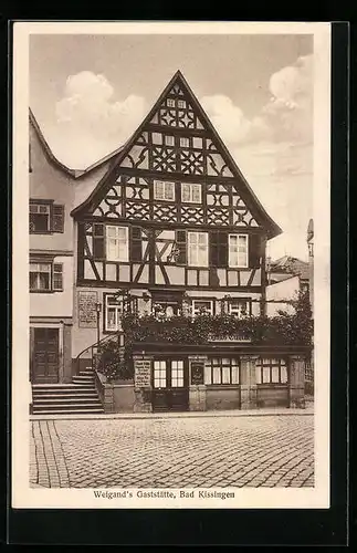 AK Bad Kissingen, Weigands Gaststätte am Marktplatz