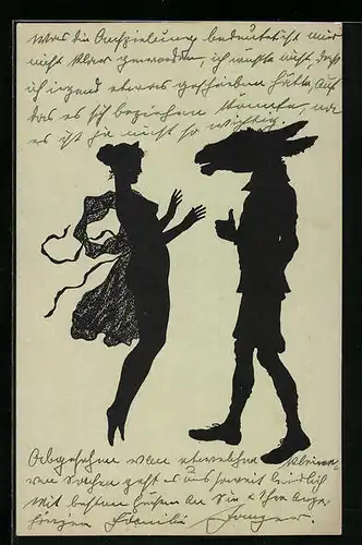 Künstler-AK Paul Konewka: Ein Sommernachtstraum, Titania mit Mann mit Eselskopf