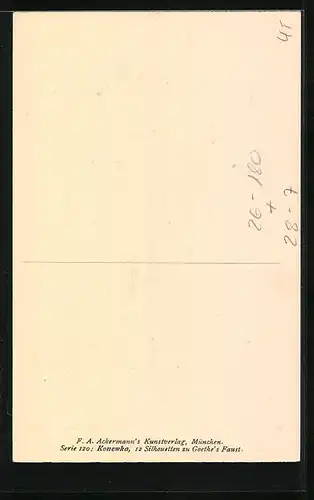 Künstler-AK Paul Konewka: Aus Goethes Faust, Marthe und Mephisto