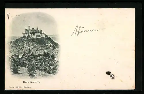 AK Burg Hohenzollern, Gesamtansicht