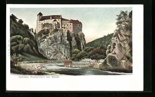 AK Bozen, Schloss Runkelstein mit Umgebung
