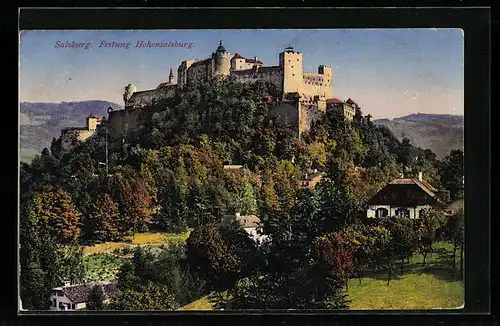 AK Salzburg, Festung Hohensalzburg im Herbst