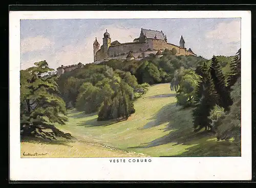 AK Coburg, Veste Coburg mit Park