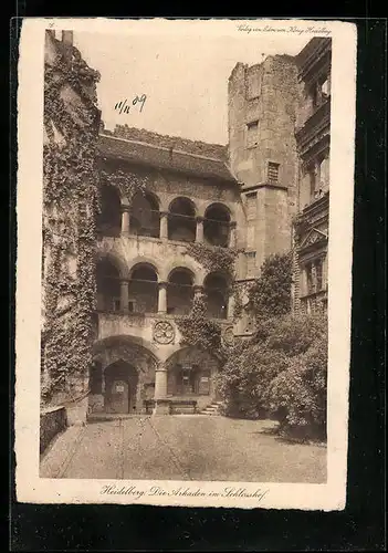 AK Heidelberg, Schlosshof, Arkaden