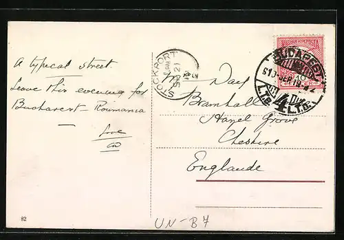 AK Budapest, Elisabeth-Ring mit New-York Palais