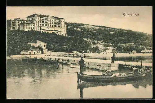 AK Crikvencia, Ortspartie am Wasser