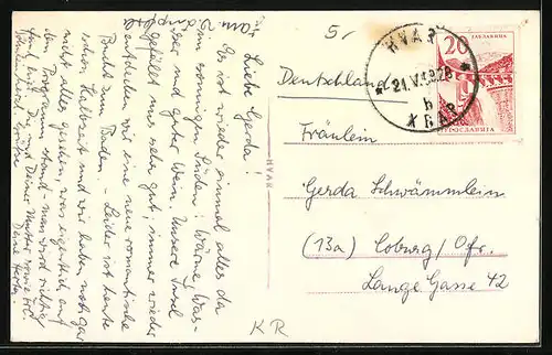 AK Hvar, Ortspartie am Wasser