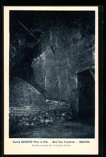 AK Reims, Caves Ruinart Père & Fils, Rue des Crayères