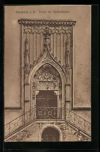 AK Ochsenfurt a. M., Portal der Michelskirche