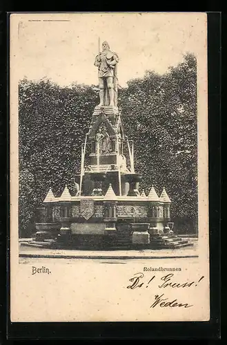 AK Berlin-Tiergarten, Rolandbrunnen
