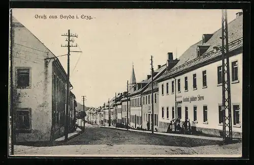 AK Sayda i. Erzgeb., Gasthof Goldner Stern