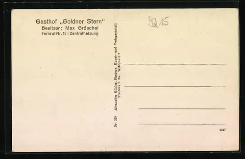 AK Sayda i. Erzgeb., Gasthof Goldner Stern