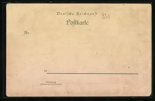 Lithographie Annaberg, Pöhlberg-Turm & Gasthaus, Panorama