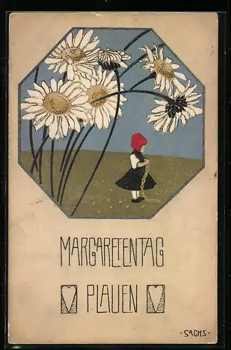 Künstler-AK Plauen, Margaretentag zum Besten der Jugendfürsorge