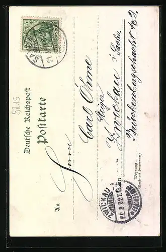 Lithographie Sayda i. Erzgeb., Inneres der Stadtkirche