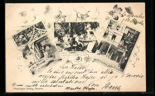 AK Rolle, Maison de la Harpe, Garten, Pavillon