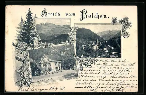 AK Eptingen, Bölchen, Gasthaus zur Post, Panorama