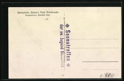 AK Bielefeld, Senneheim d. Bielefelder Kreisverbindung der C. V. J. M., Senne 1