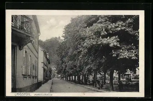 AK Landstuhl, Marktstrasse mit Häusern