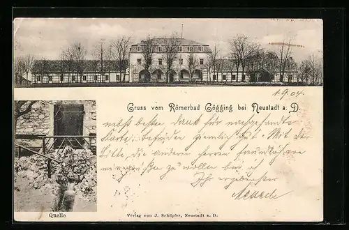 AK Neustadt a. D., Römerbad Gögging