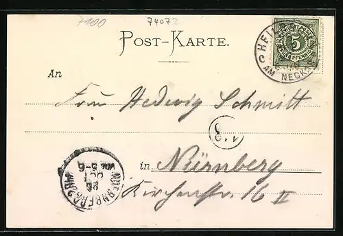 AK Heilbronn, Gasthaus Rathskeller, Innenansichten