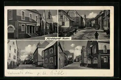 AK Kirchardt / Baden, Strassenpartien und Ortspartien