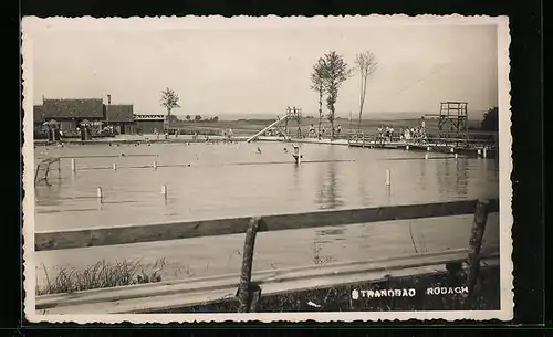 AK Rodach, Strandbad mit Badegästen