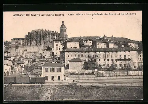 AK Saint-Antoine-l`Abbey, Vue générale du Bourg et de l`Abbaye