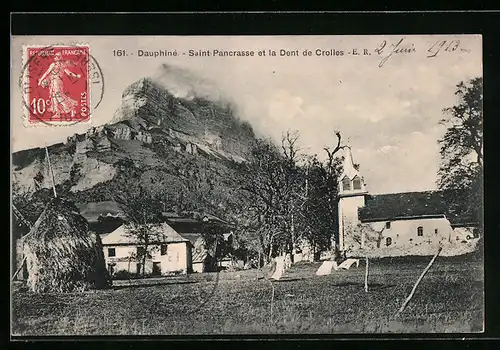 AK Saint-Pancrasse, Vue générale et la Dent de Crolles
