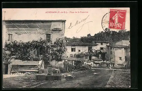 AK Aubusson, Place de la Fontaine