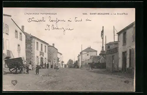 AK Saint-Beauzire, La Grand`Rue