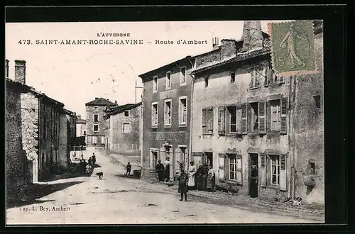 AK Saint-Amant-Roche-Savine, Route d`Ambert