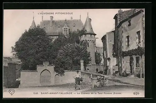 AK Saint-Amant-Tallende, Le Chateau de la Tour Fondue (Entrée)