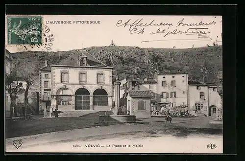 AK Volvic, La Place et la Mairie