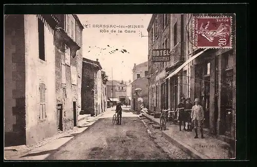 AK Brassac-les-Mines, Rue de la Gare