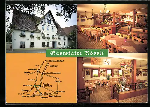 AK Rottenburg-Eckenweiler, Gaststätte Rössle, Böblinger Strasse 23