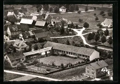 AK Kiebingen, Schulhaus aus der Vogelschau