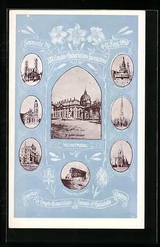 AK Montreal, XXI. Congrès Eucharistique International 1910, St. James Cathedral