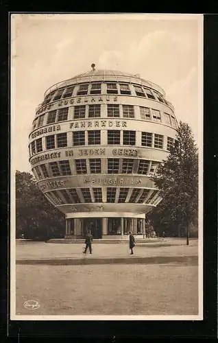 AK Dresden, Ausstellung Jahresschau Deutscher Arbeit, Kugelhaus, Art Deco